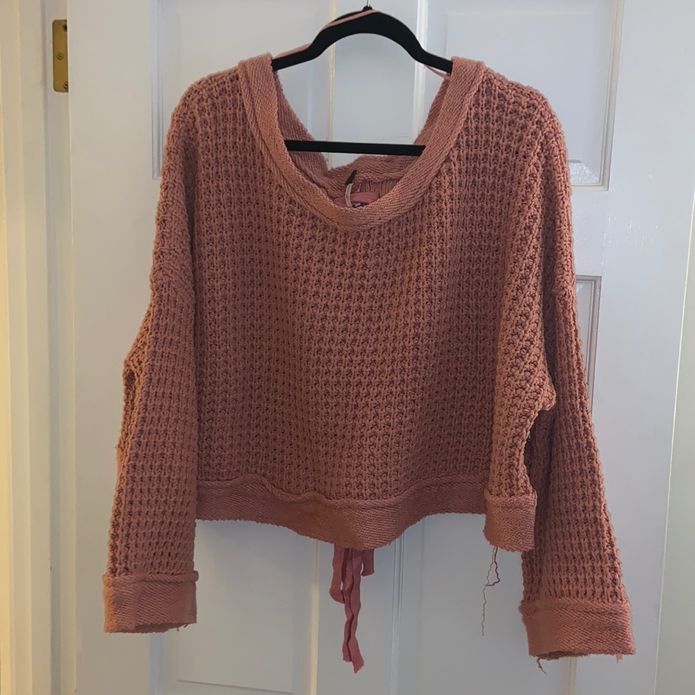 Free People ribbon back sweater